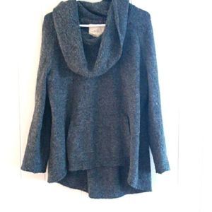 Angel of the north cowl neck sweater- charcoal